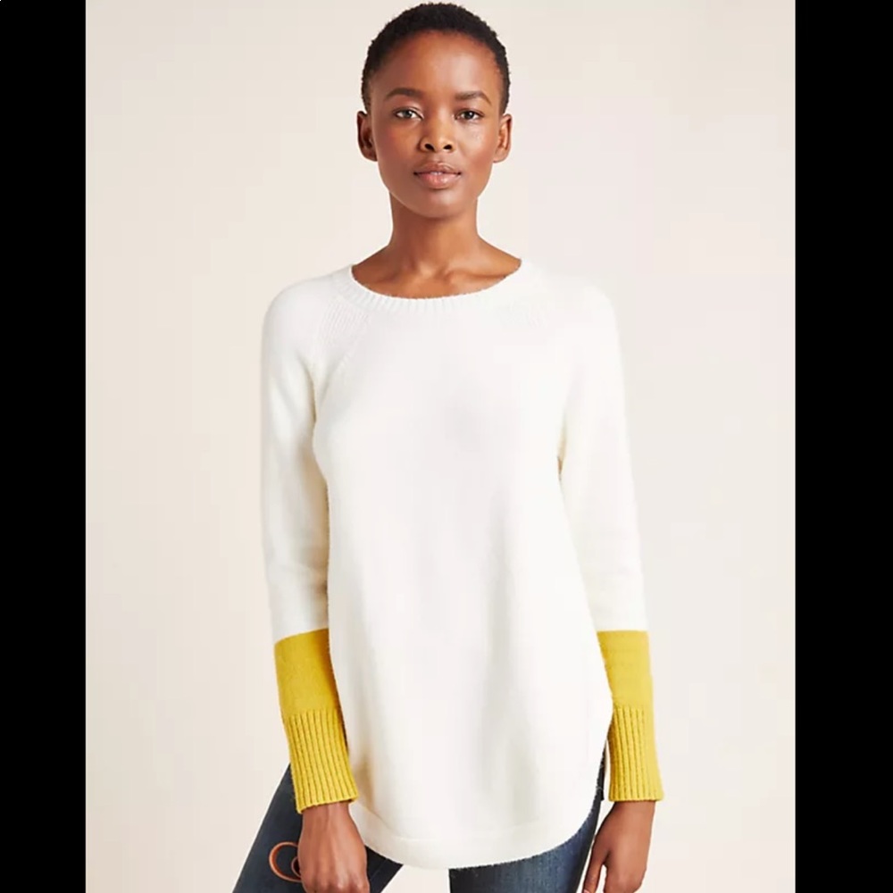 🟠⚪️Anthropologie Rebekah Tunic Style Sweater ⚪️🟠